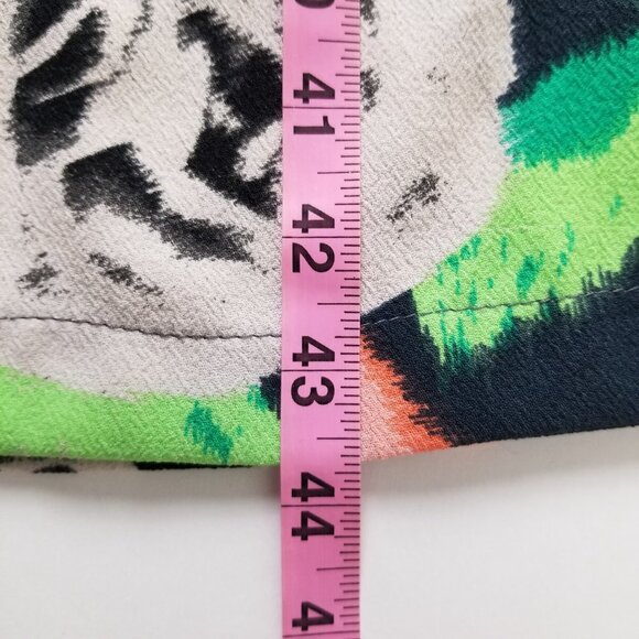 ASOS Size 4 Bright Floral Wiggle Print Short‎ Sleeve Midi Dress Pockets - Picture 10 of 13